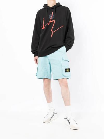 Stone Island Compass logo patch cargo shorts outlook