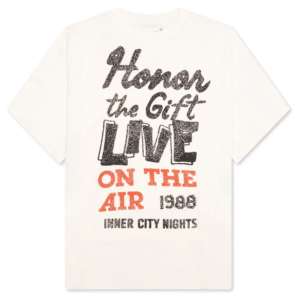 LIVE ON THE AIR T-SHIRT - BONE - 1