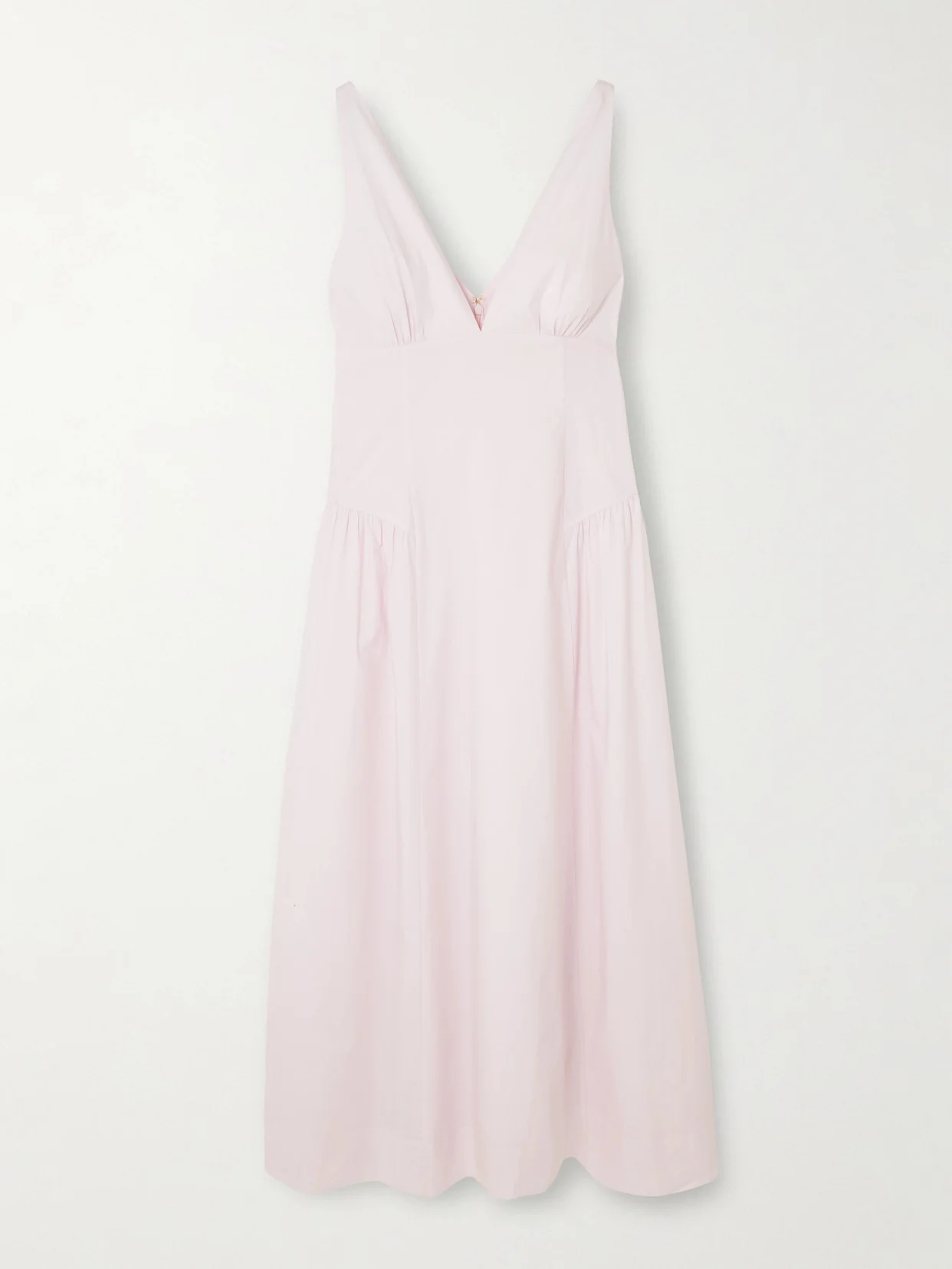 Lindie Ruched Cotton Midi Dress - 1