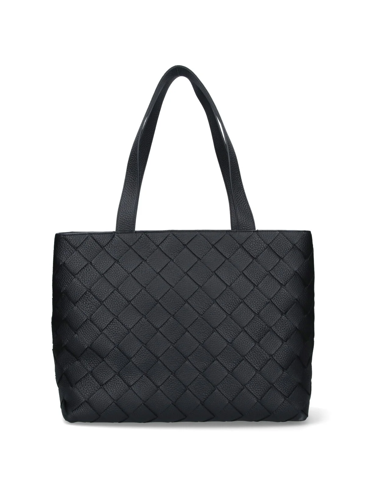 'ZIPPED' SMALL WOVEN TOTE BAG - 1