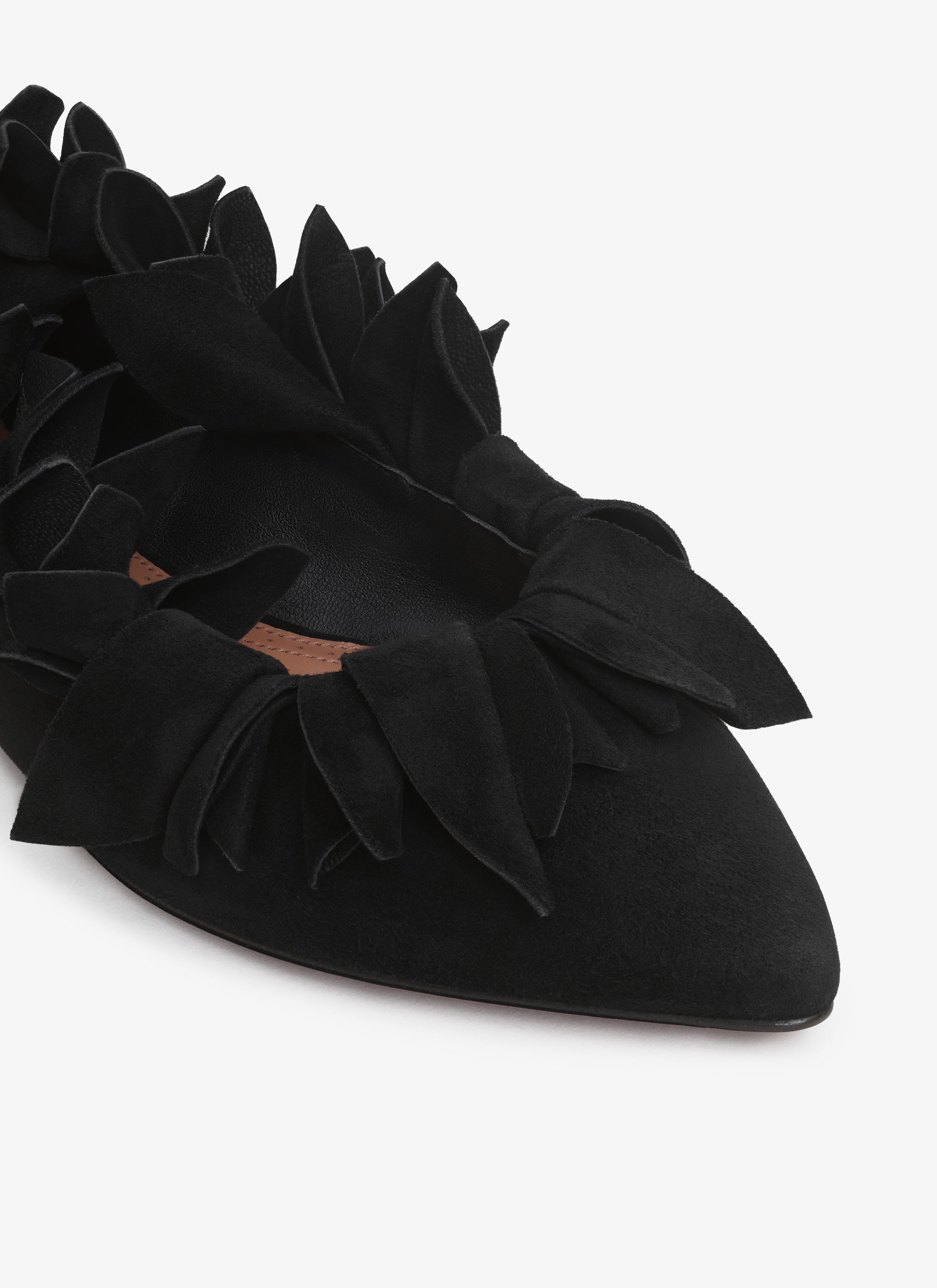 PETAL BALLET FLATS IN SUEDE GOATSKIN - 4