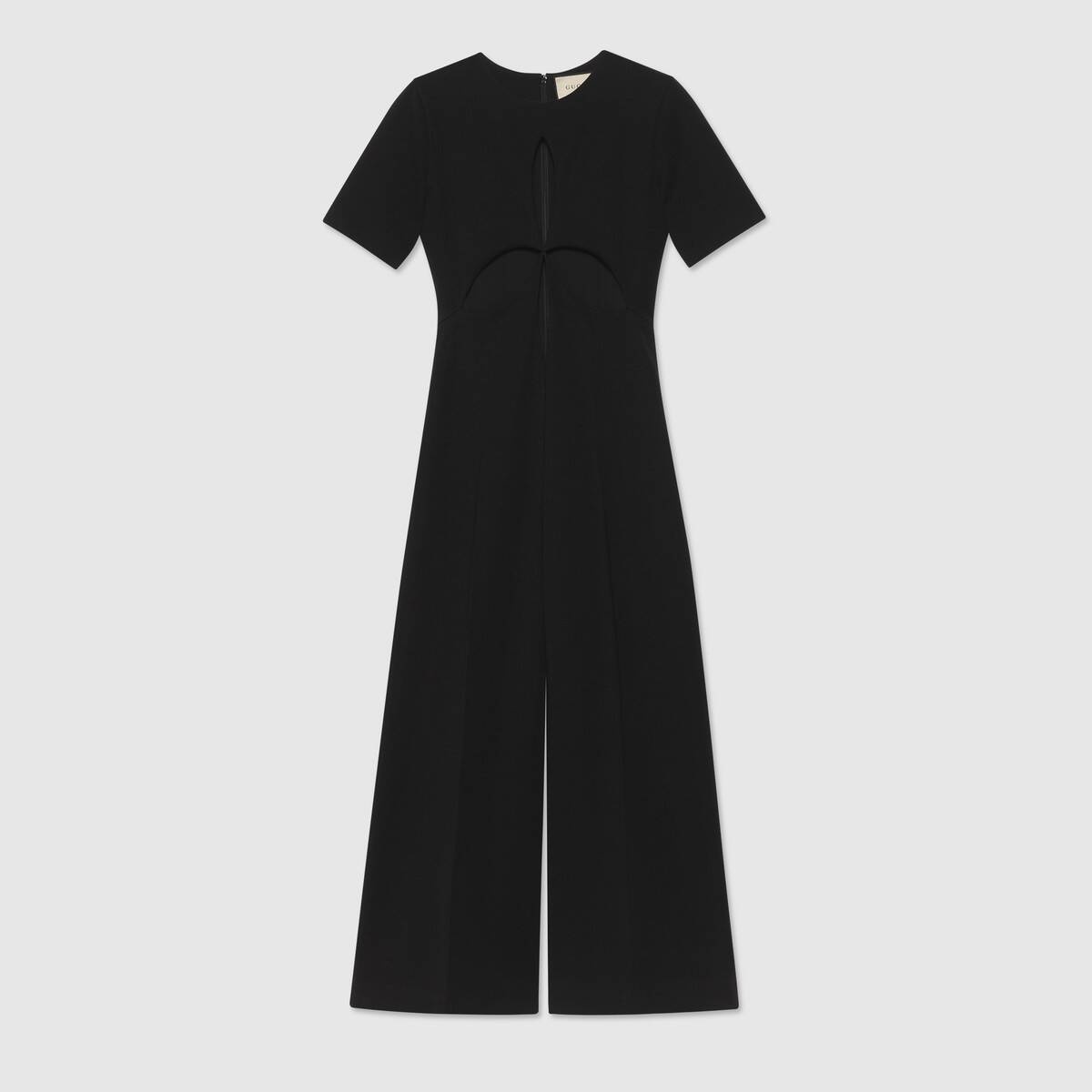 Wool jersey jumpsuit with cut-out detail - 1