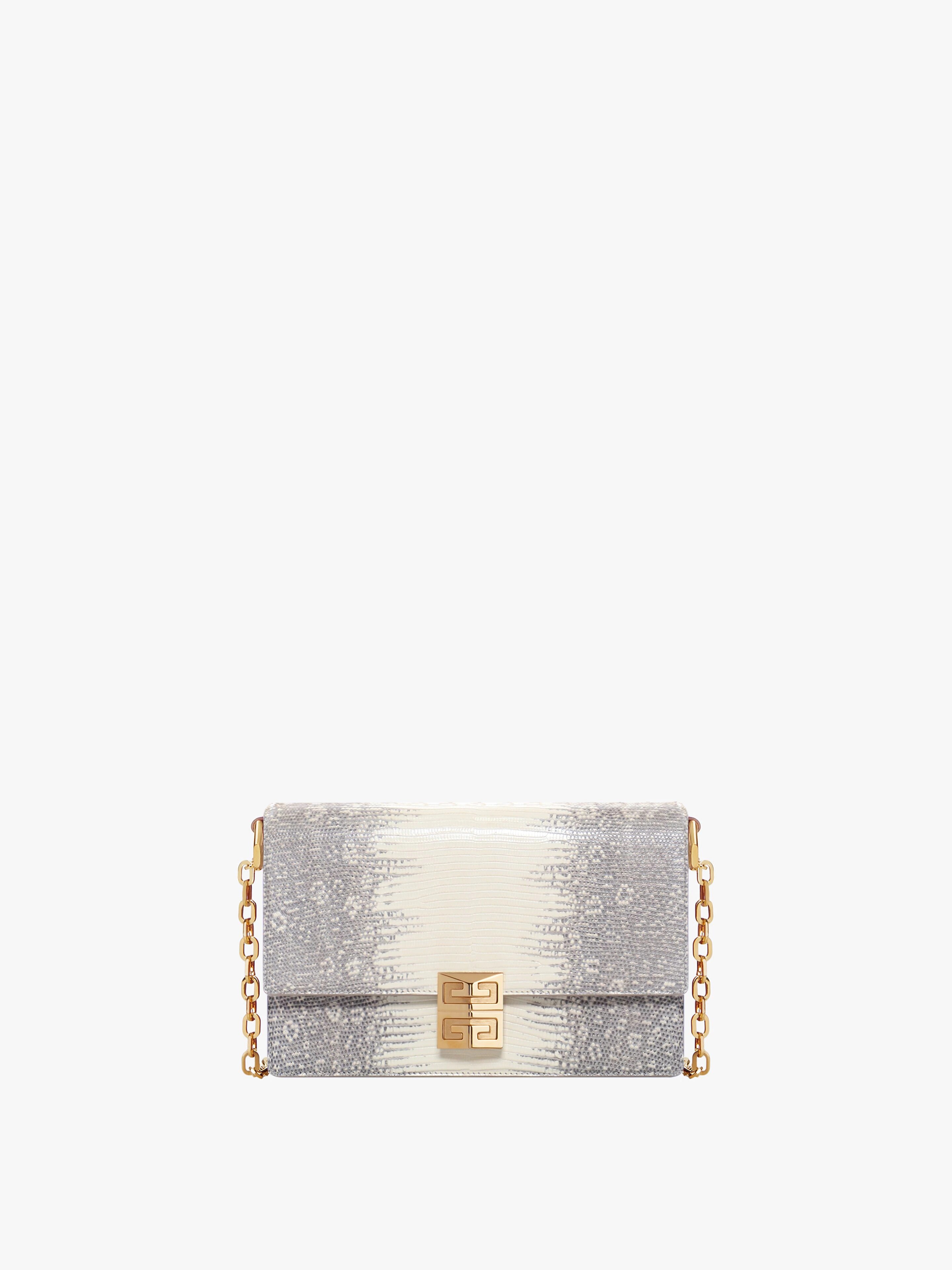 SMALL 4G BAG IN LIZARD WITH CHAIN - 1