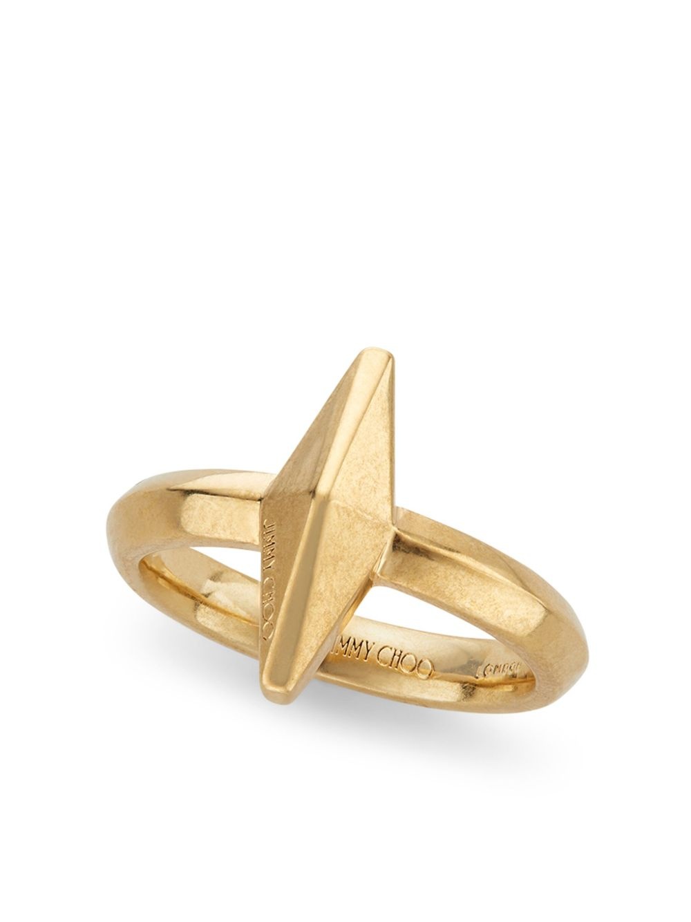 logo-engraved matte-finish ring - 4