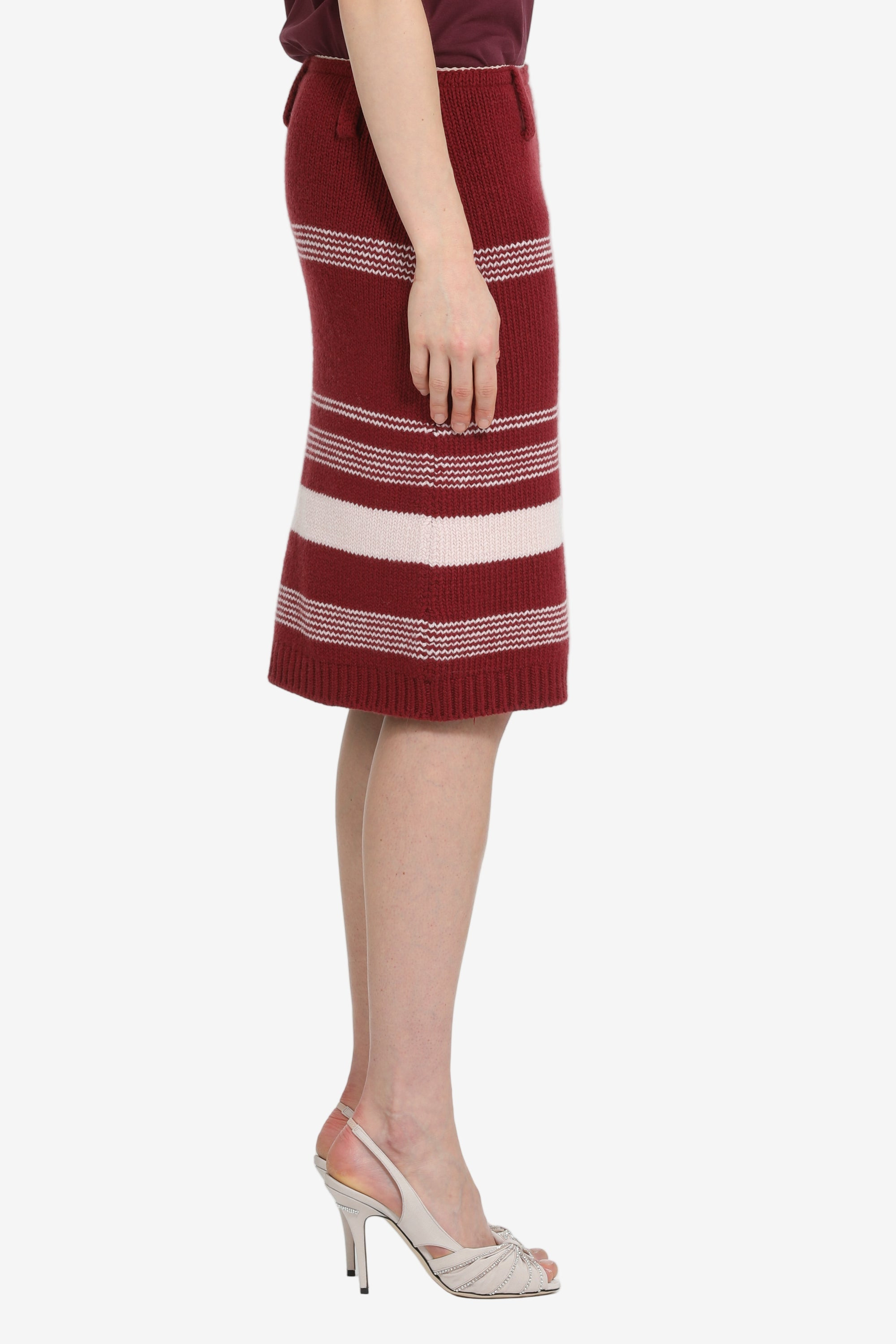 STRIPED KNIT SKIRT - 3