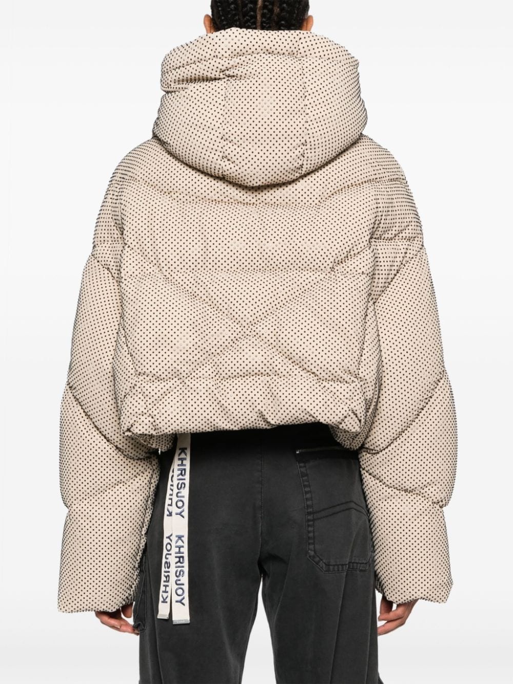 rhinestone-embellished padded jacket - 4
