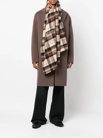 Acne Studios checked wool scarf outlook