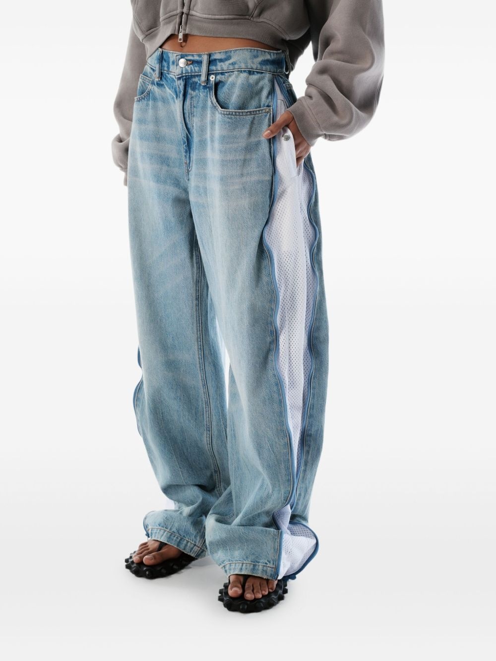 zip-detail jeans - 4