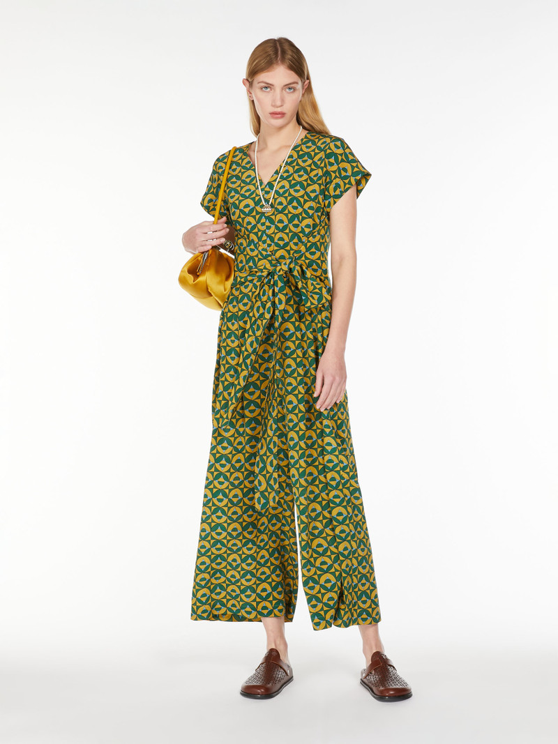 WEEKEND Max Mara AUSTERO Printed silk crepe jumpsuit outlook
