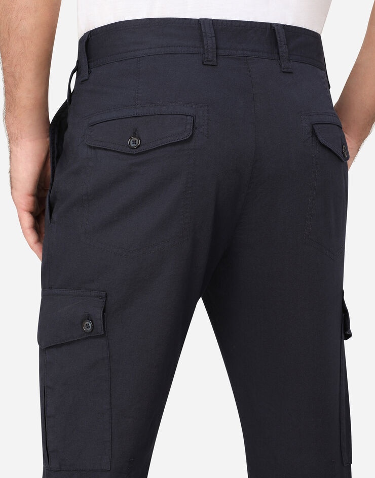 Stretch cotton cargo pants - 5