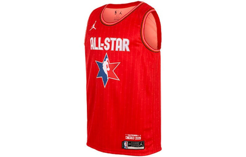 Jordan Men's Air Jordan NBA Sports Basketball 20 All-Star Curry 30 Red Jersey CJ1063-658 outlook