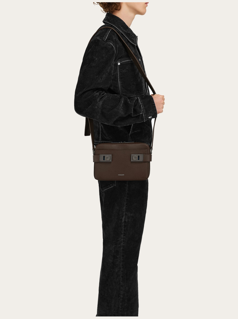 FERRAGAMO East-West crossbody bag with Gancini buckles outlook
