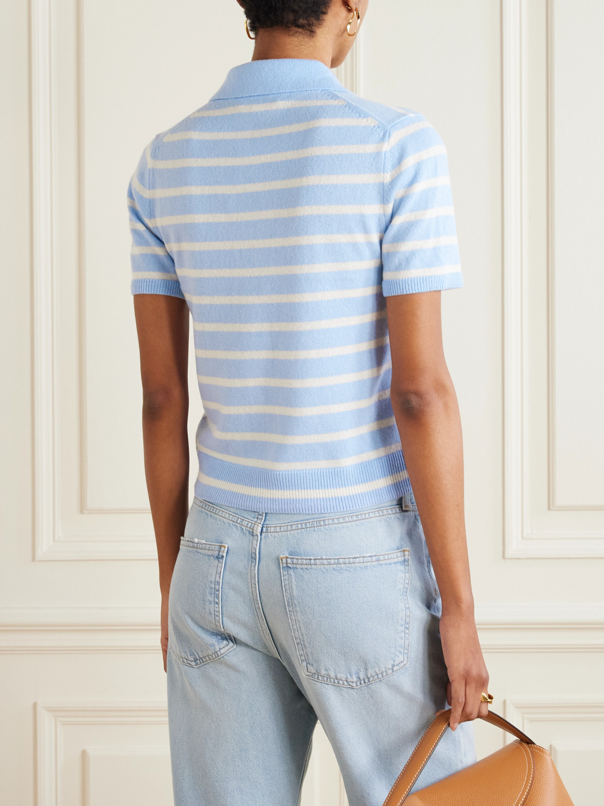 Brandt Striped Cashmere Polo Shirt - 3