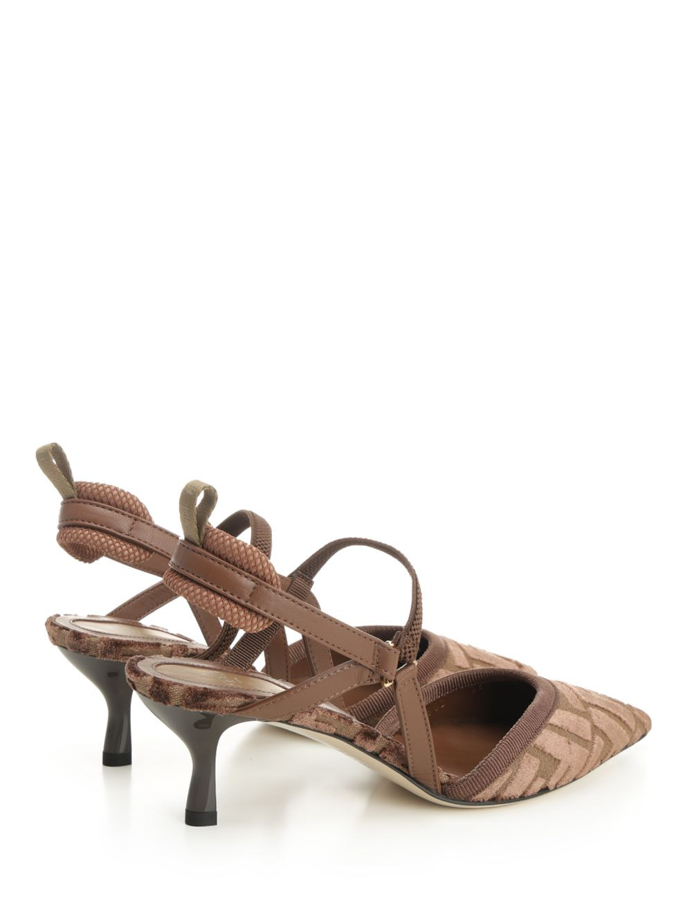 Colibry 5cm Heel Ff Velvet Pumps Brown - 3