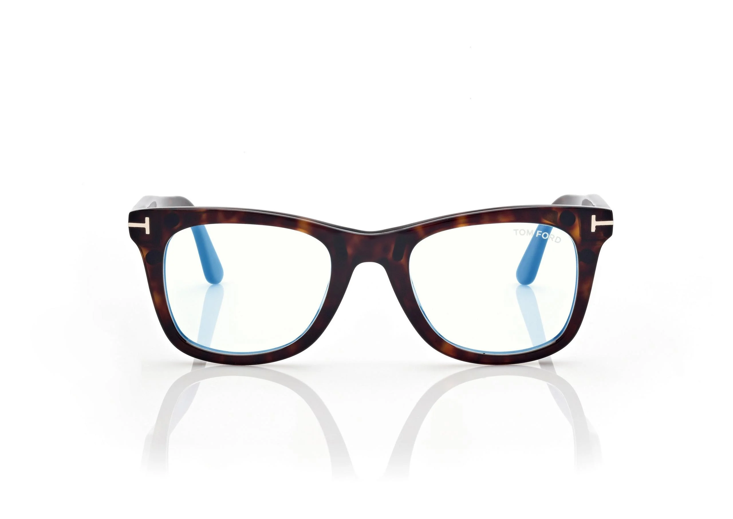 BLUE BLOCK SQUARE OPTICALS WITH CLIP ON SUNGLASSES - 1