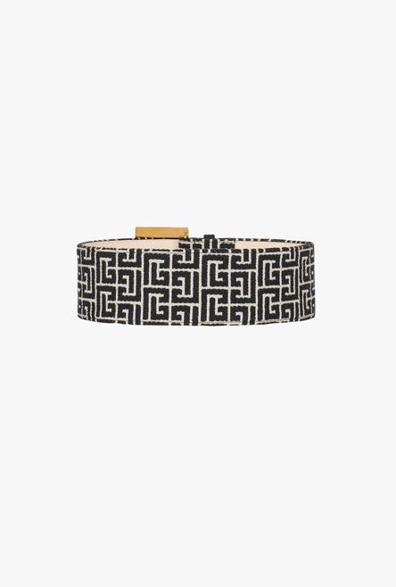 Wide bicolor jacquard B-Classic belt - 2