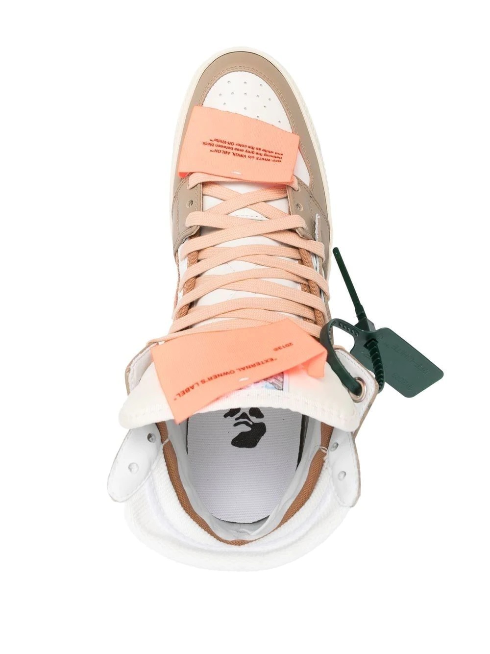 Arrows appliqué calf-leather sneakers - 4