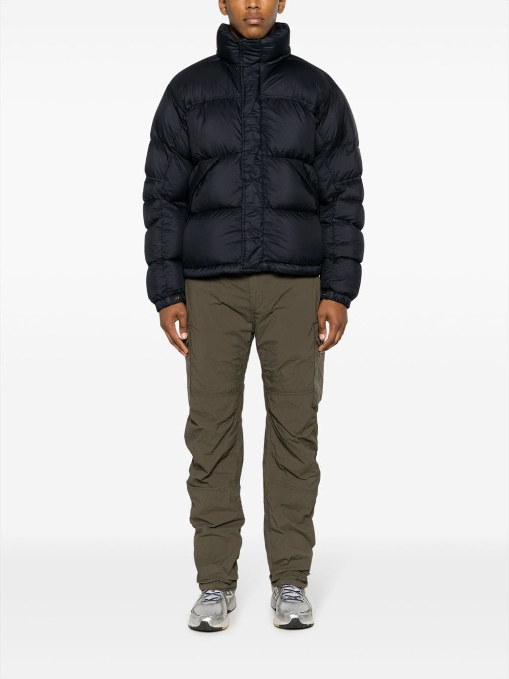 zip-up hooded down jacket - 3