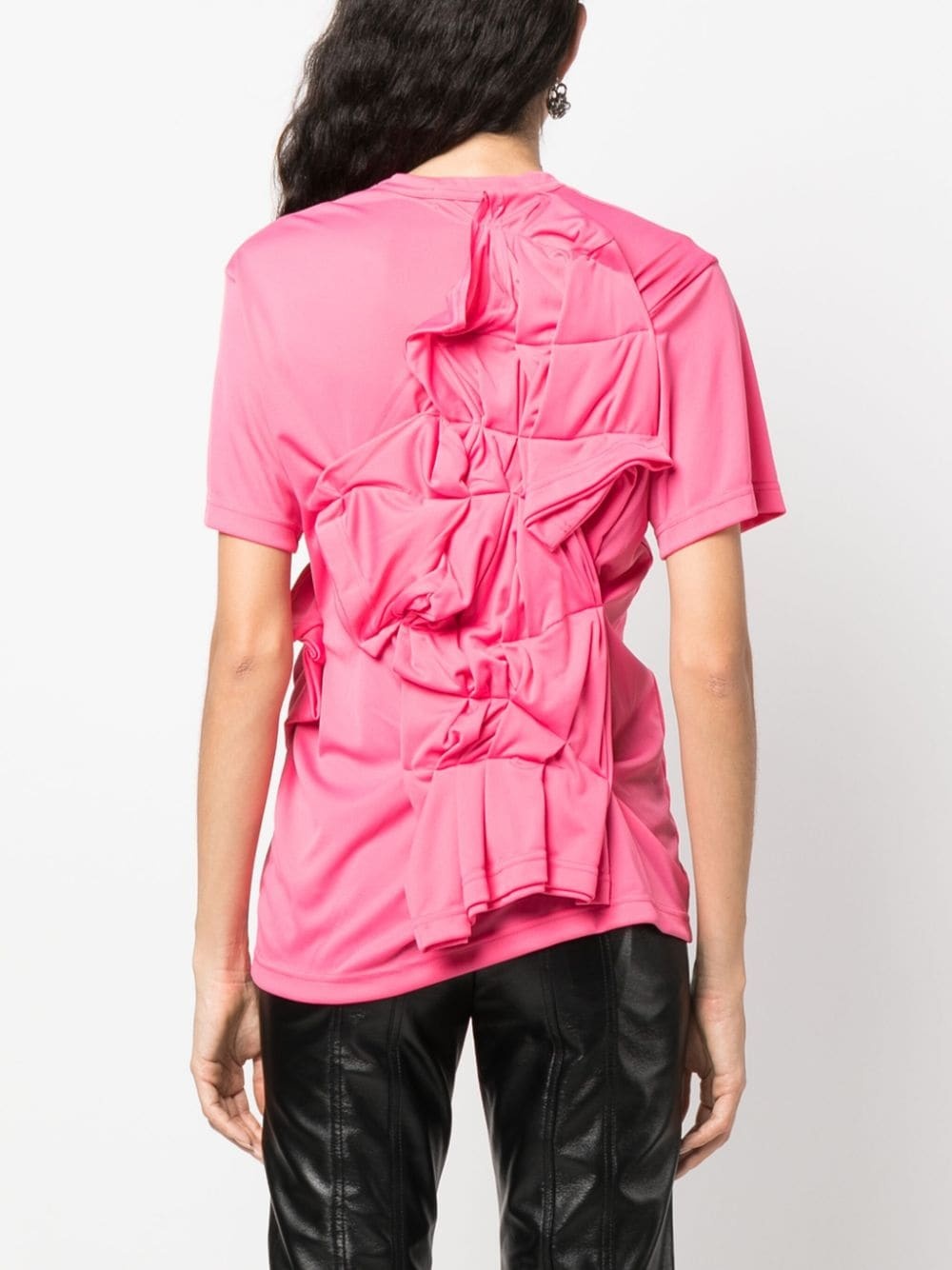 ruched-detailing jersey T-shirt - 4