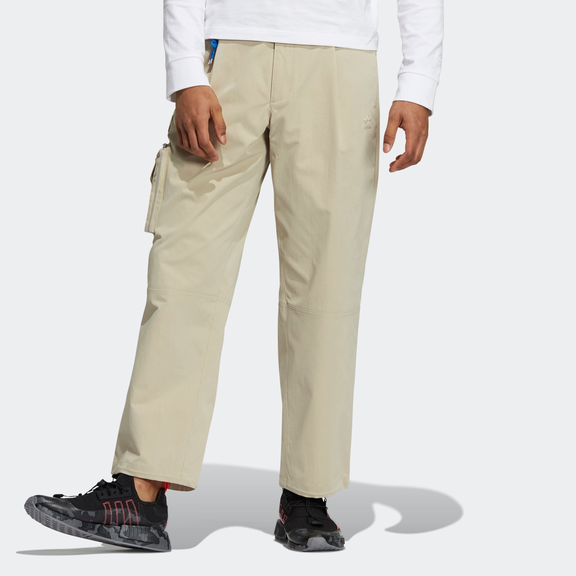 Men's adidas originals CNY Limited Side Big Pocket Casual Sports Pants/Trousers/Joggers Prairie Brow - 2