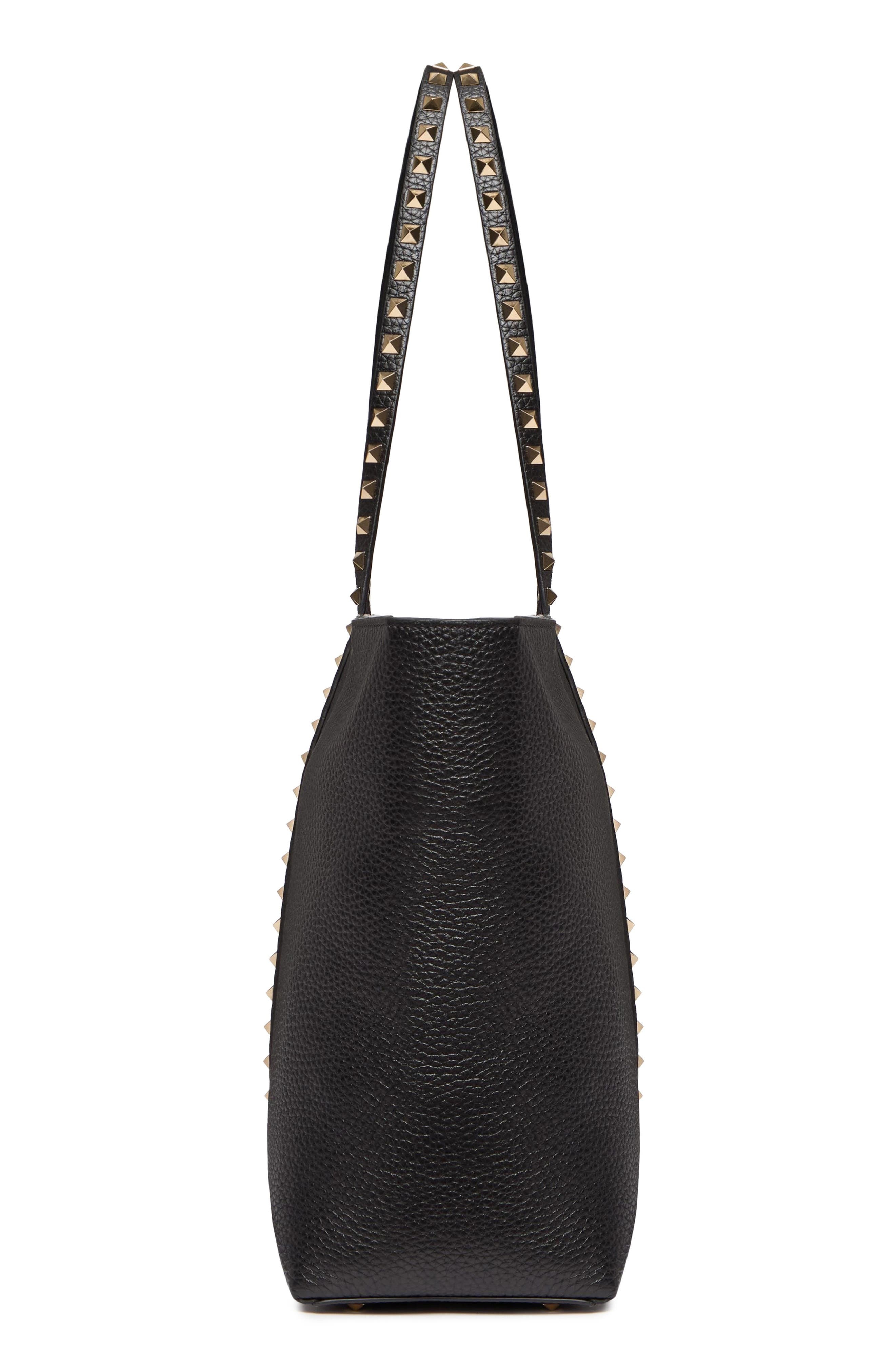 Valentino Garavani Medium Rockstud Leather Tote in Black at Nordstrom - 4