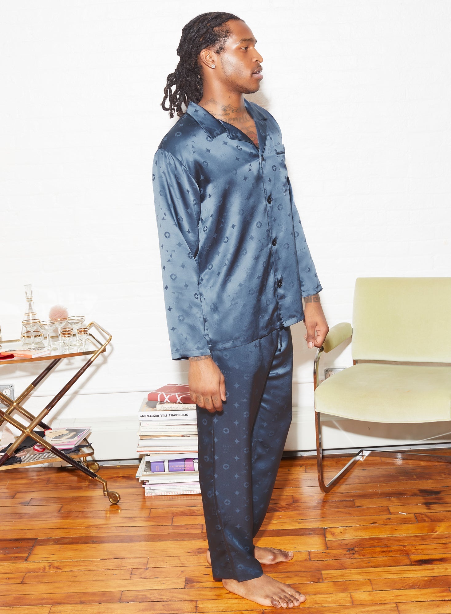 Silk Jacquard PJ Top - 5
