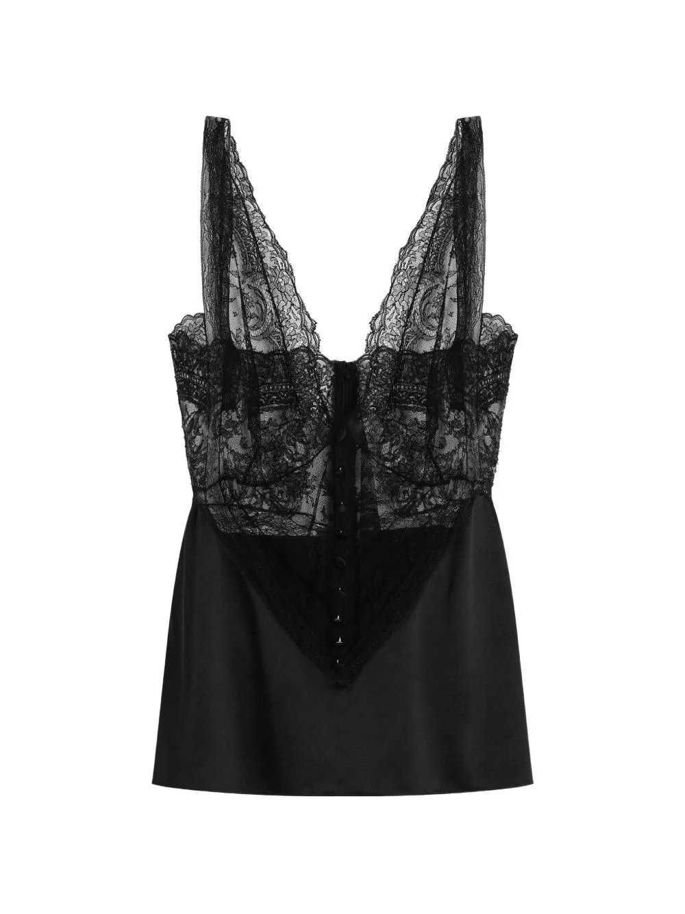 lace-detail top - 1