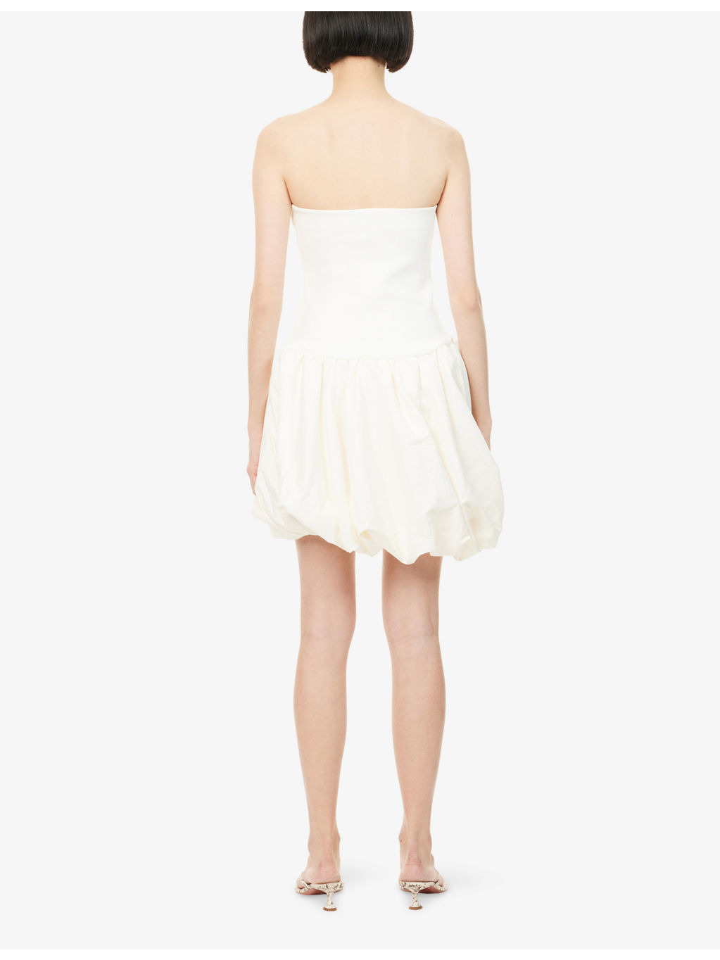 Pollie Balloon Linen-Blend Mini Dress - 4