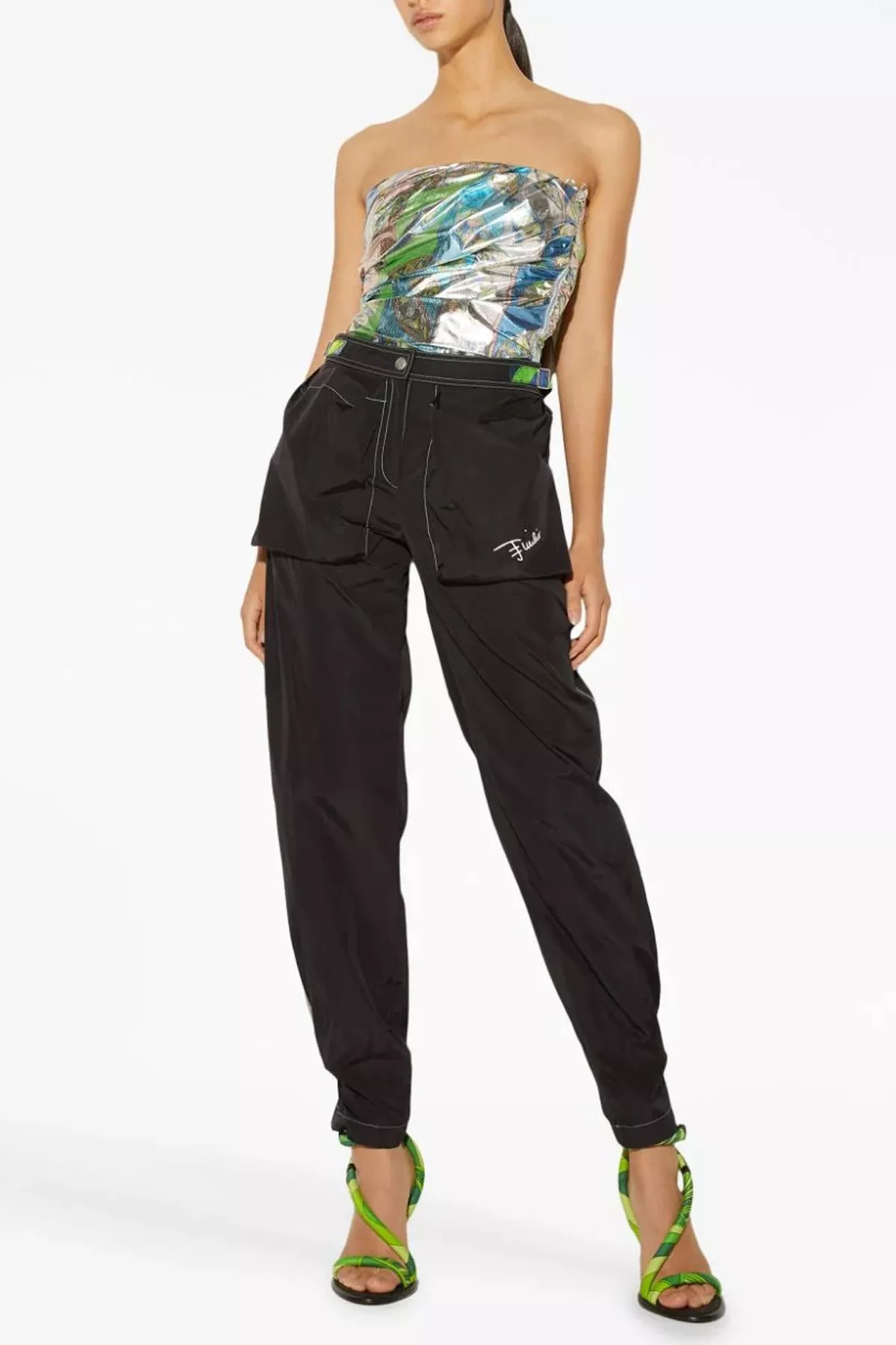 Logo nylon pants - 2