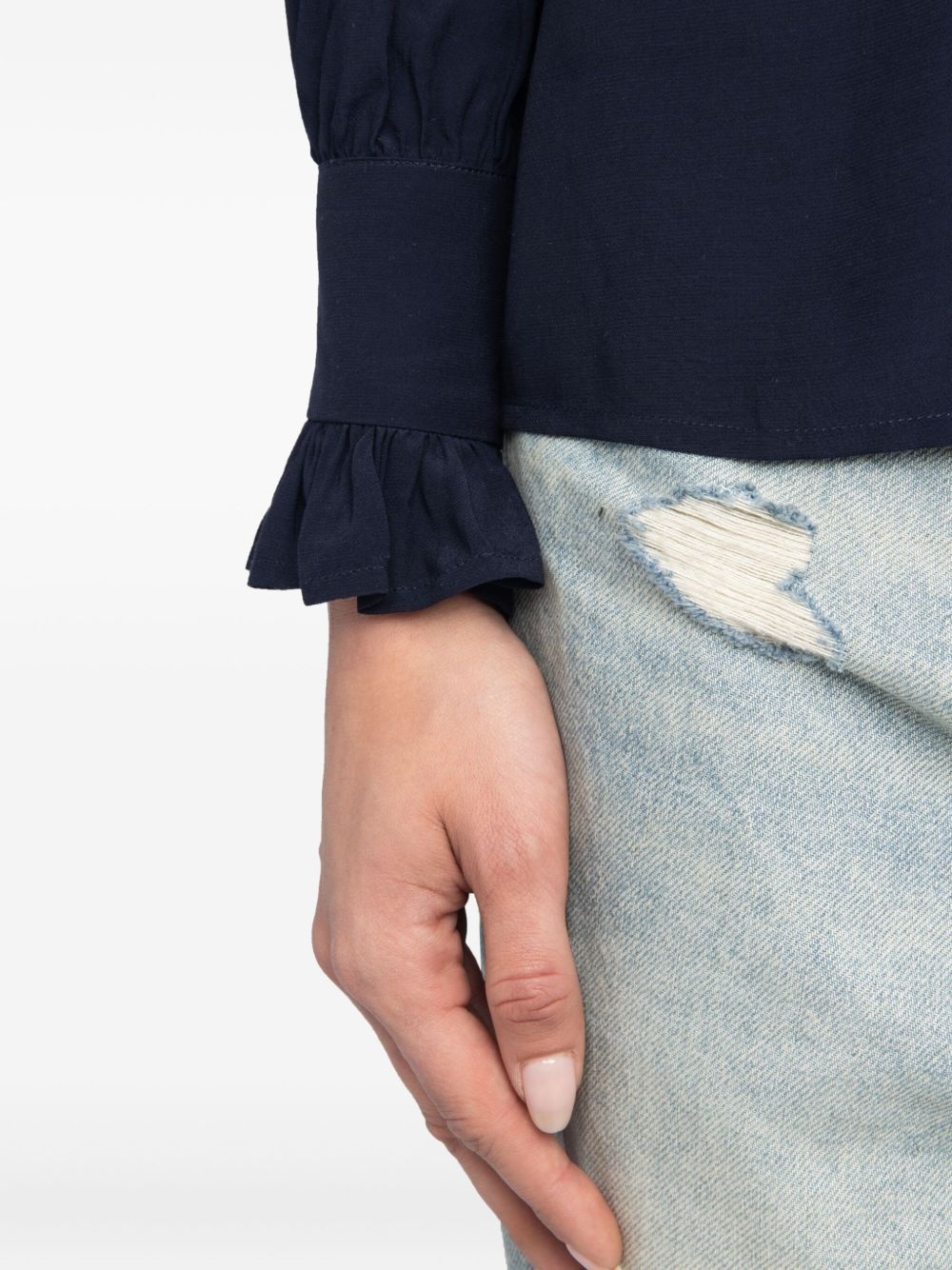 ruffled-cuff shirt - 5
