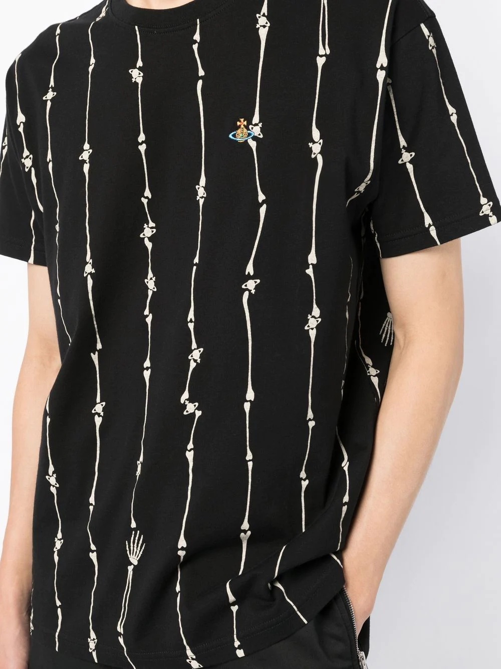 graphic bone-print cotton T-shirt - 5