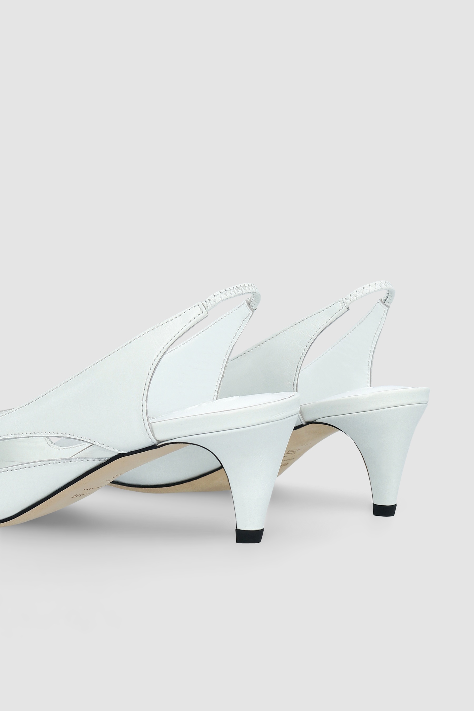 RUNA BURRATA CREASED CALF LEATHER SLINGBACK PUMP - 4