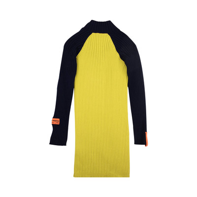 Heron Preston Heron Preston Ribbed Knit Dress 'Navy/Yellow' outlook