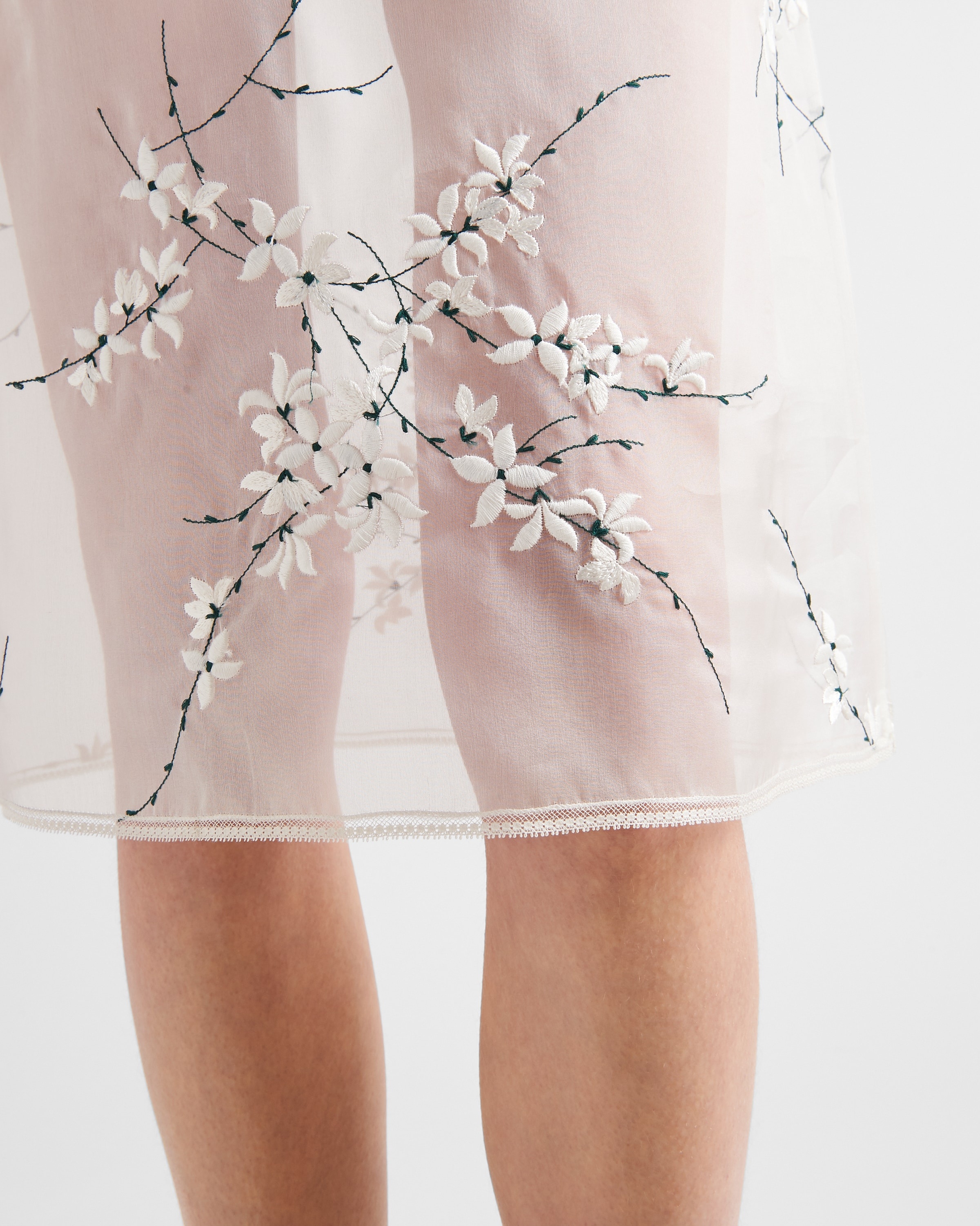 Embroidered organza midi-skirt - 4