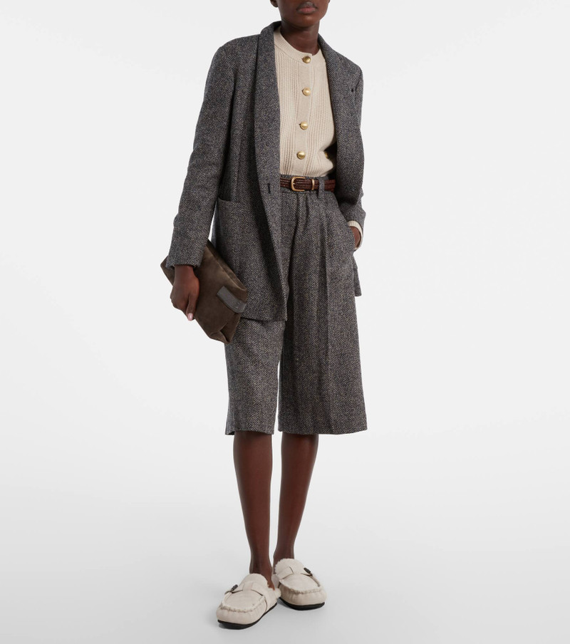 Brunello Cucinelli Shearling-lined suede slippers outlook