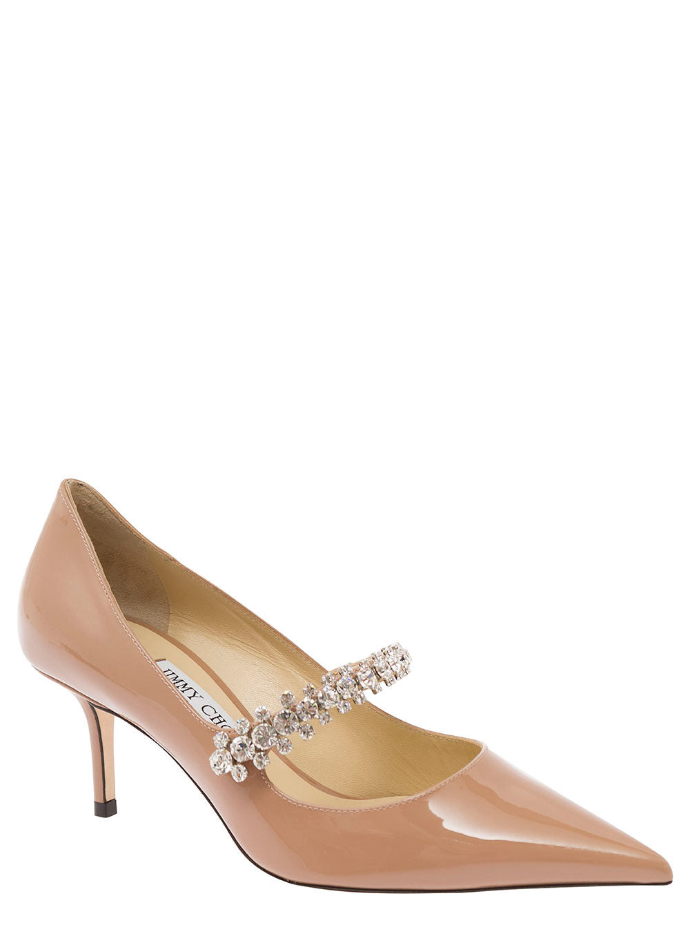 Jimmy Choo Women 'Bing' Pink Pumps With Crystal Embellishment In Patent Leather Woman - 2