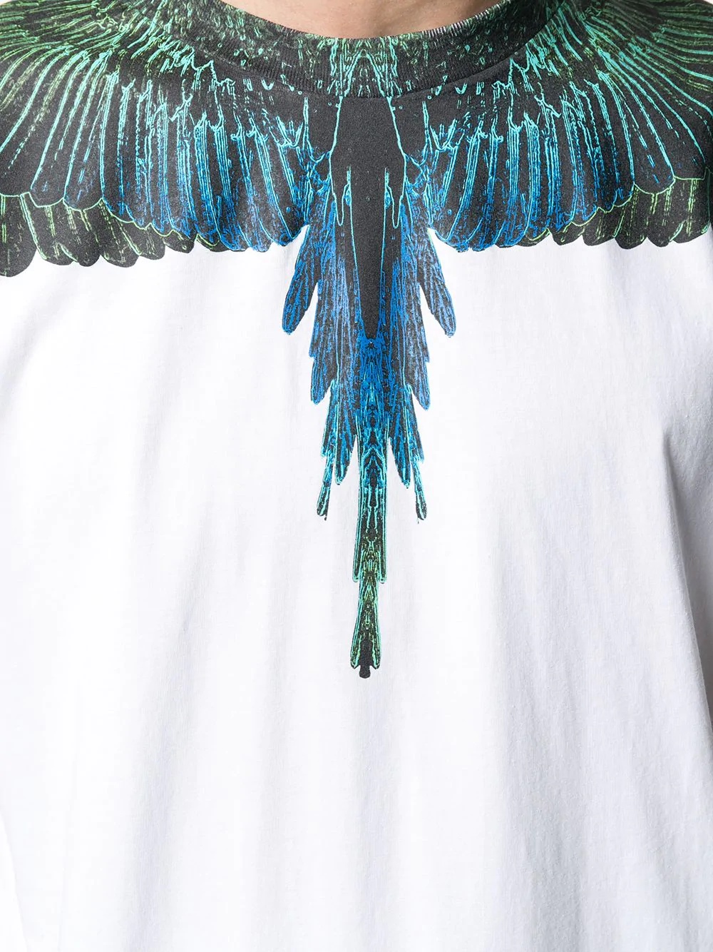 Wings-print crew neck T-shirt - 5