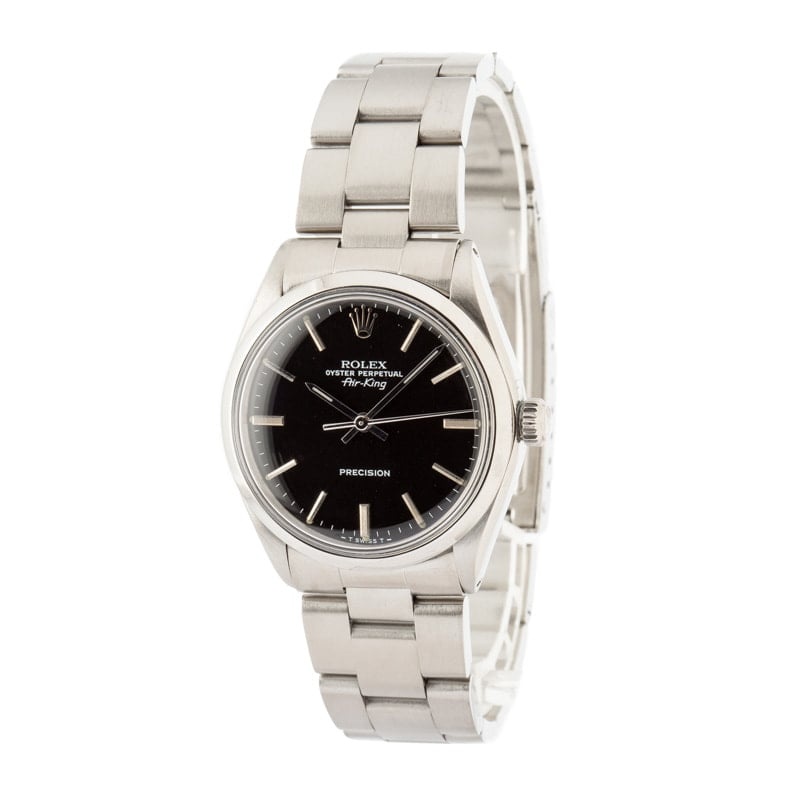 Used Rolex Air-King 5500 Black Dial - 2