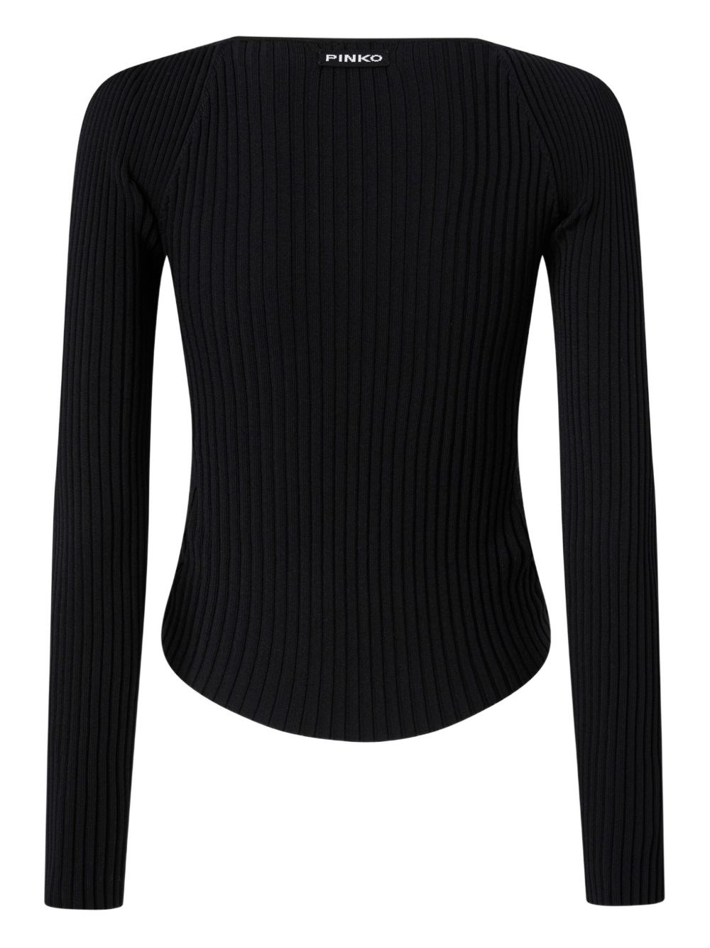ribbed button-up cardigan - 2