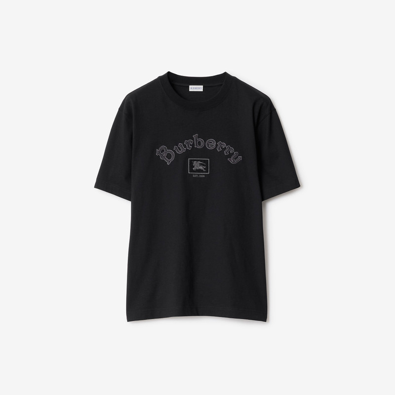Gothic Logo Cotton T-shirt 1