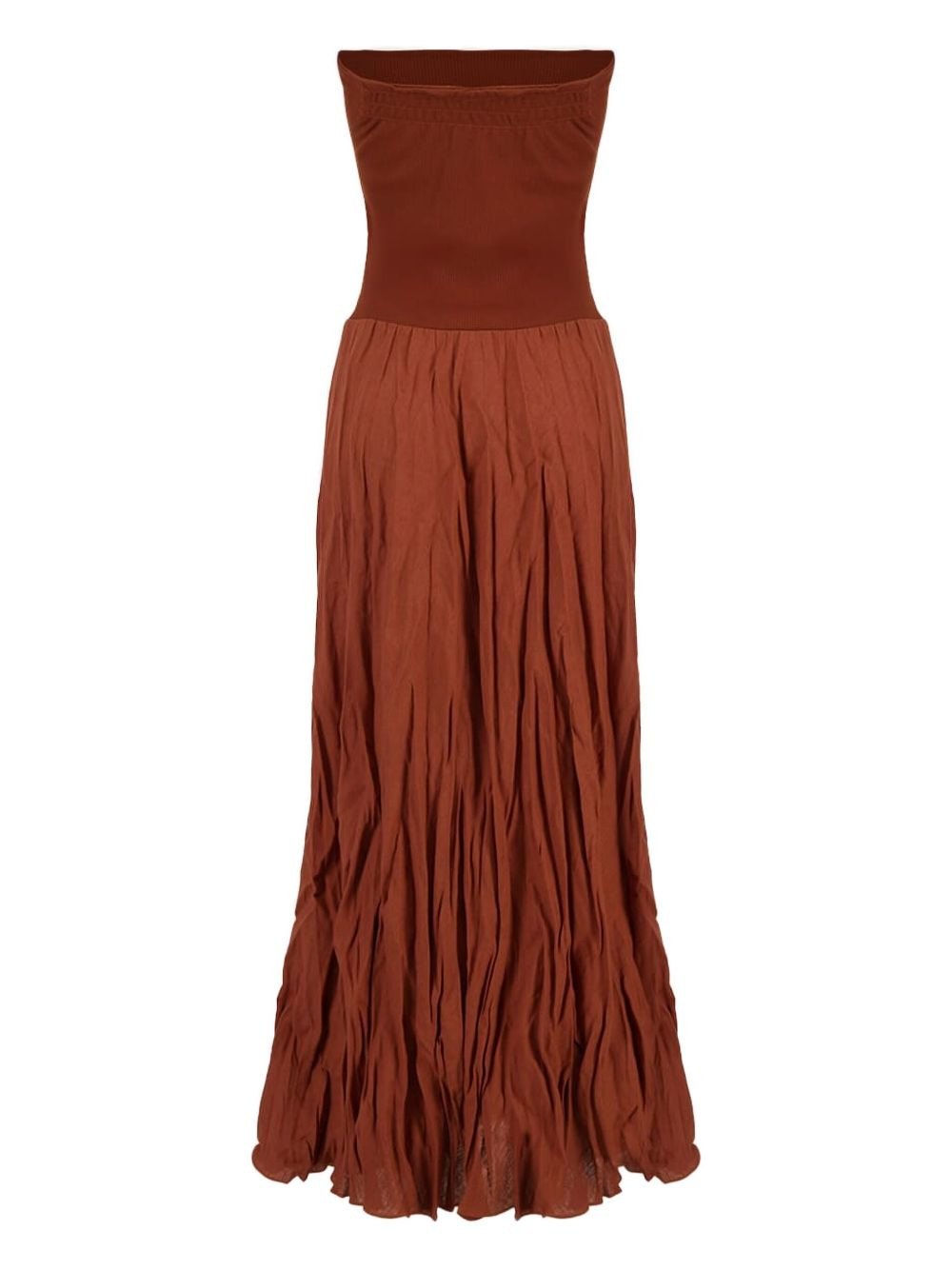 ribbed-waist pleated skirt - 2