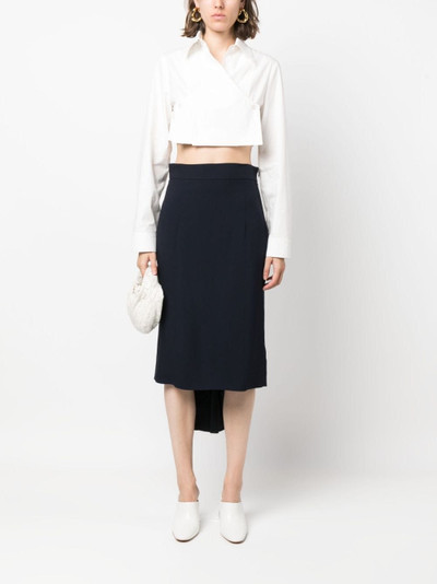 Moschino pleated asymmetric midi skirt outlook