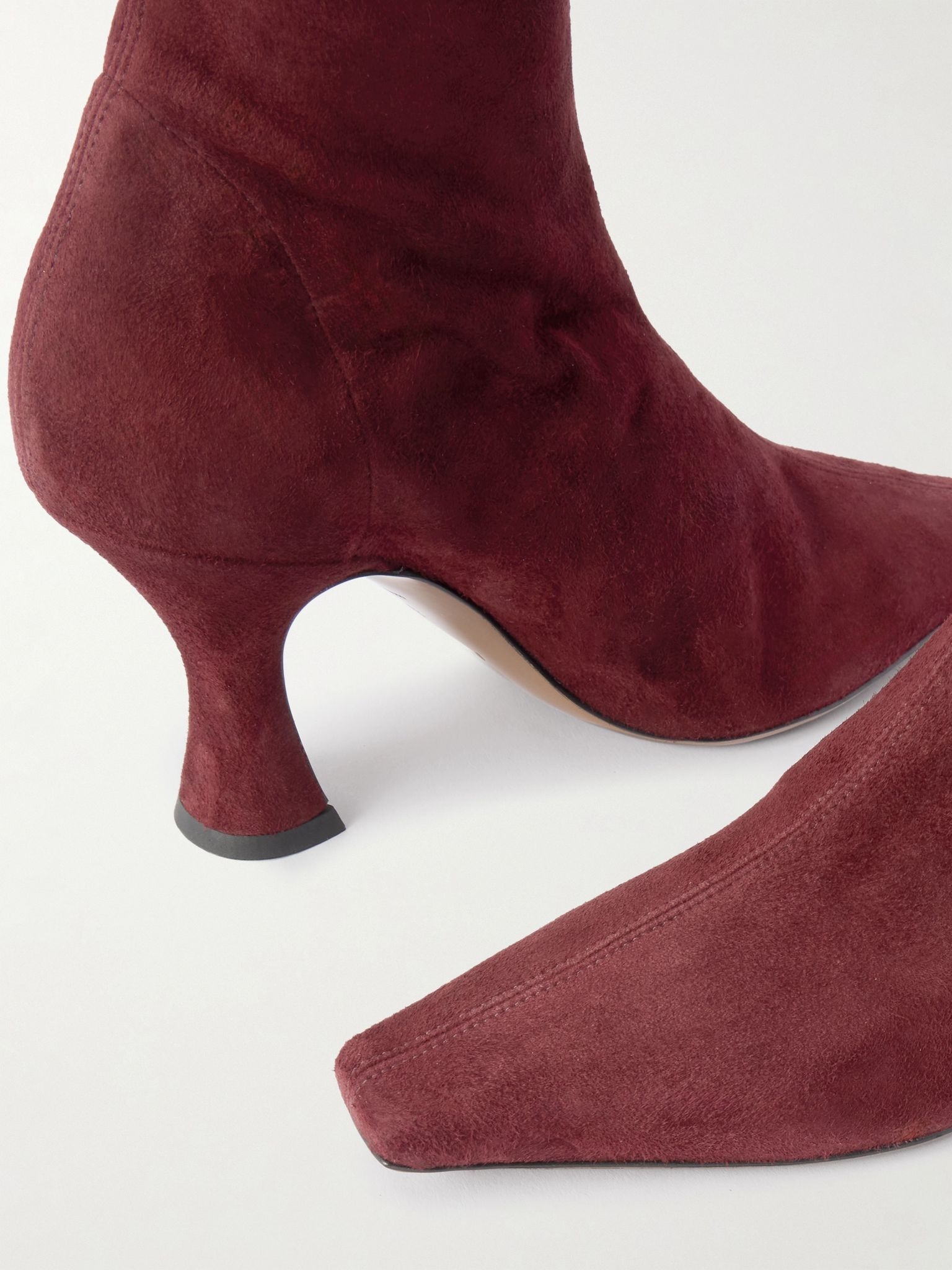 Ran suede ankle boots Burgundy - 4