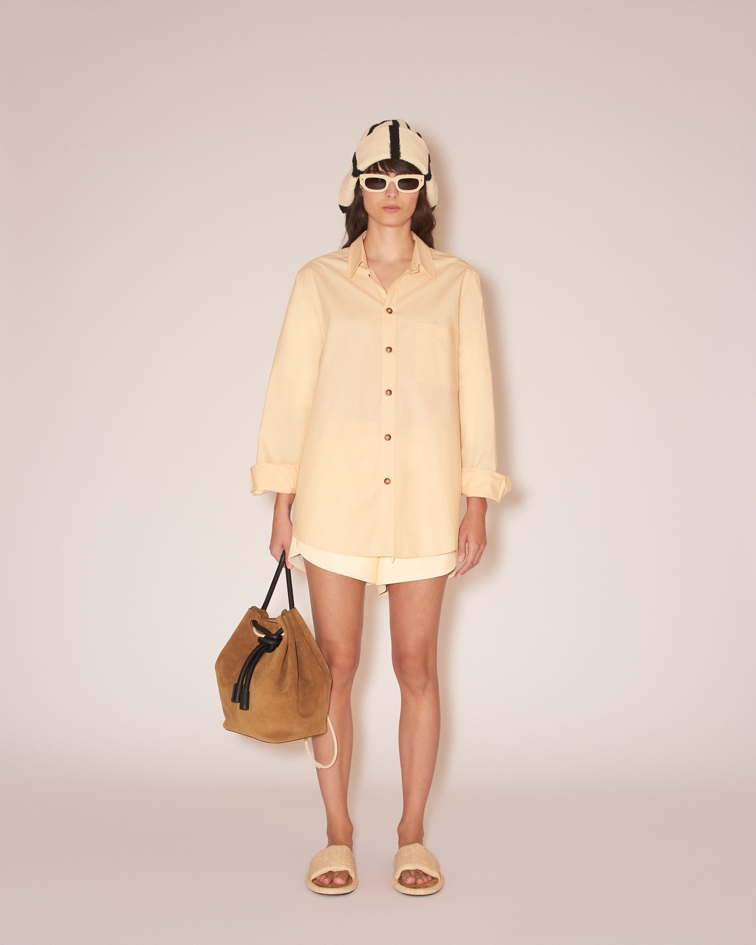 MYA - Light poplin classic shirt - Eggshell - 3