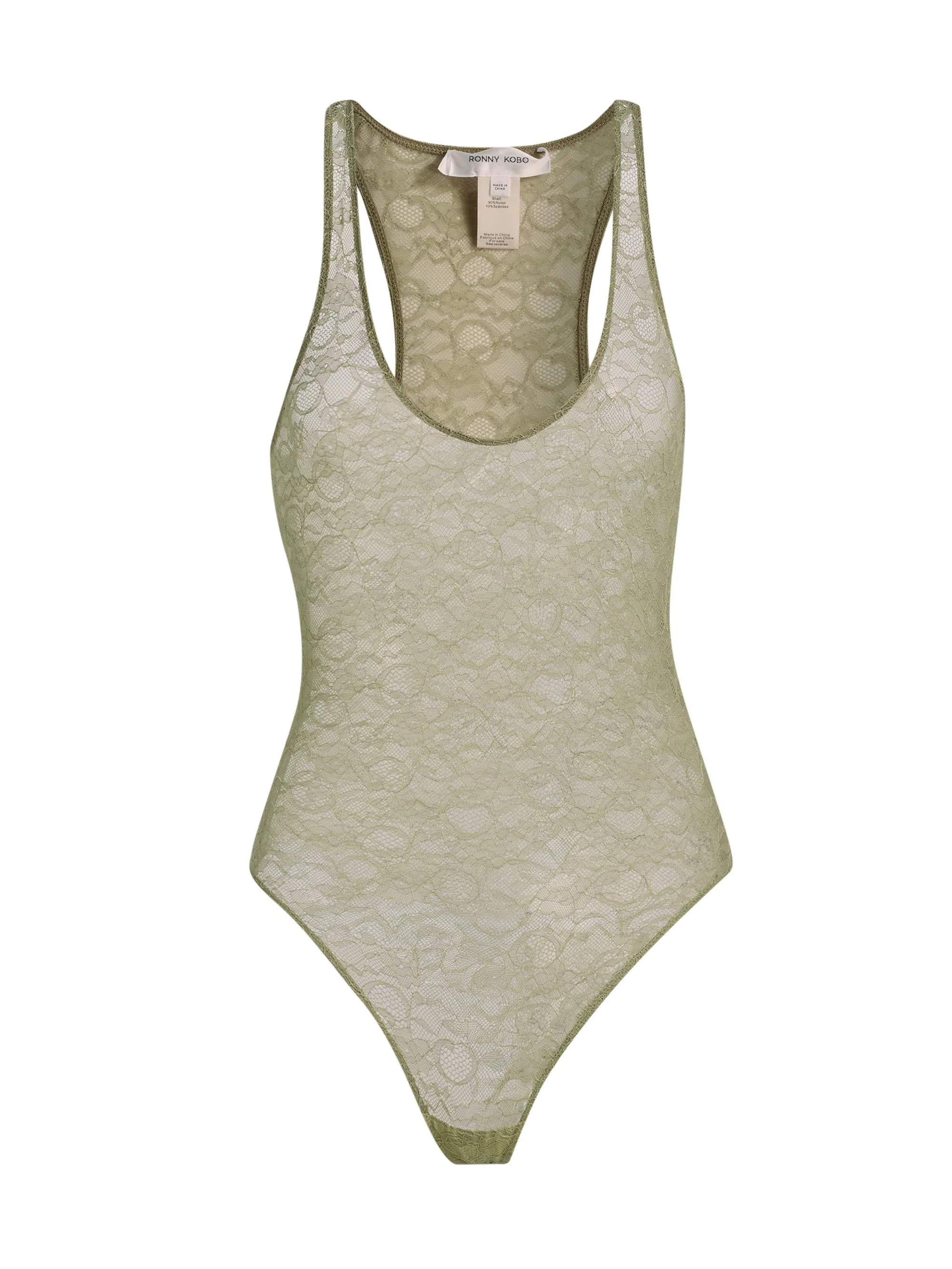 Women's Luchy Floral Lace Bodysuit - Tea - 1