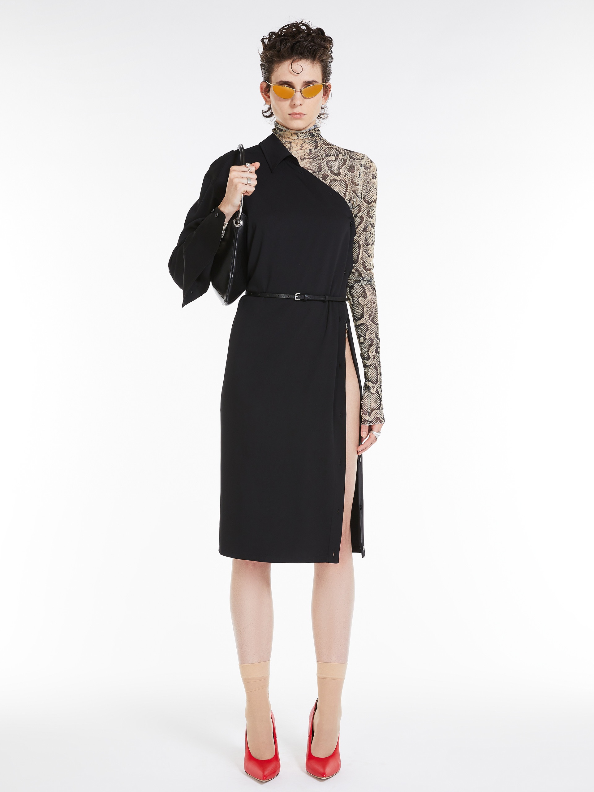 ZURCA Asymmetrical stretch silk dress - 2