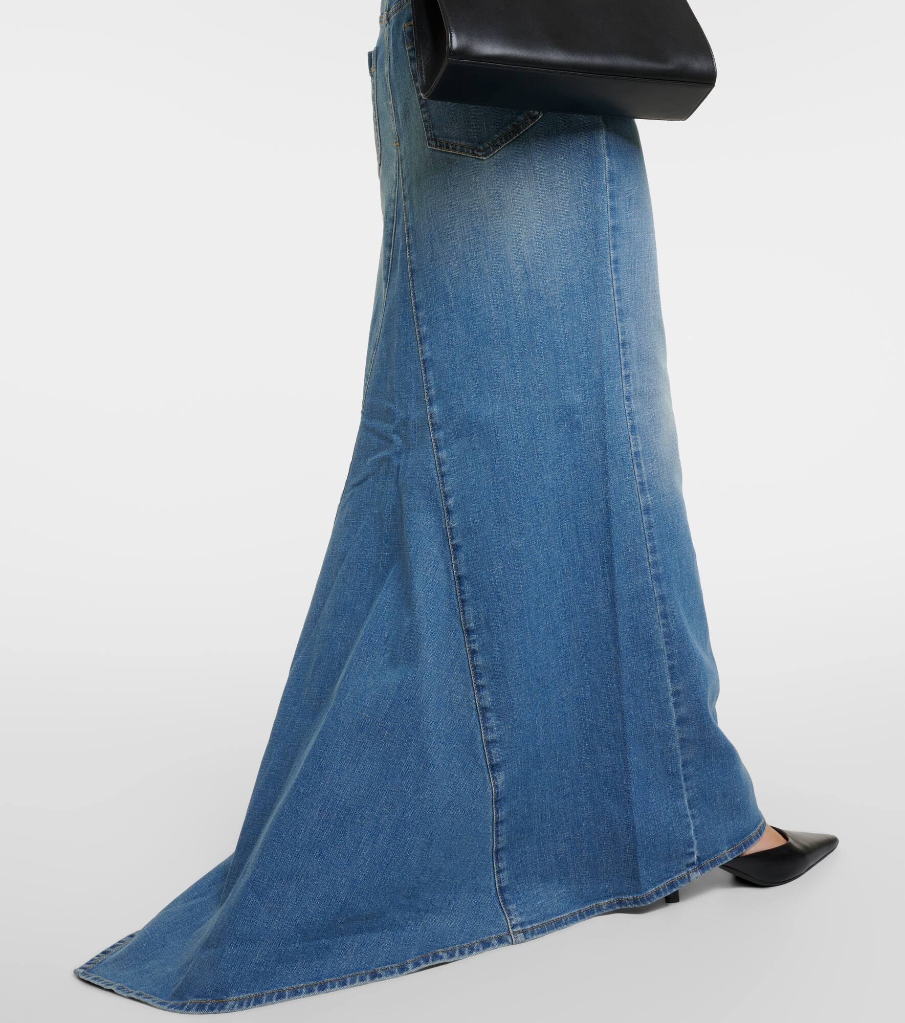 Denim Love denim maxi skirt - 5