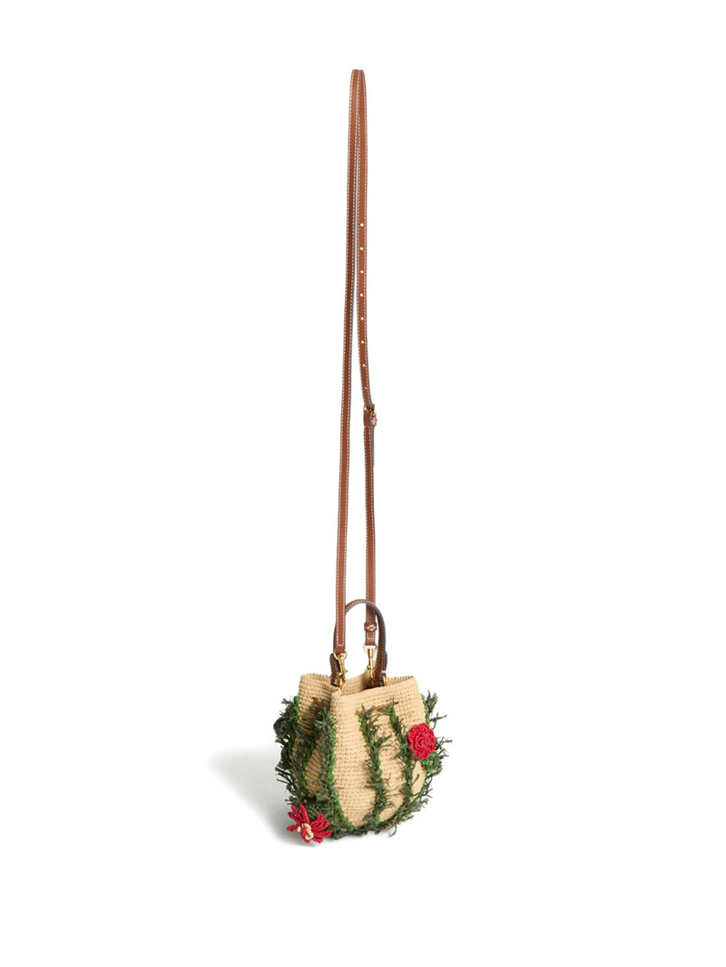 Anya Hindmarch Anya Hindmarch Raffia Floral Bucket Bag outlook