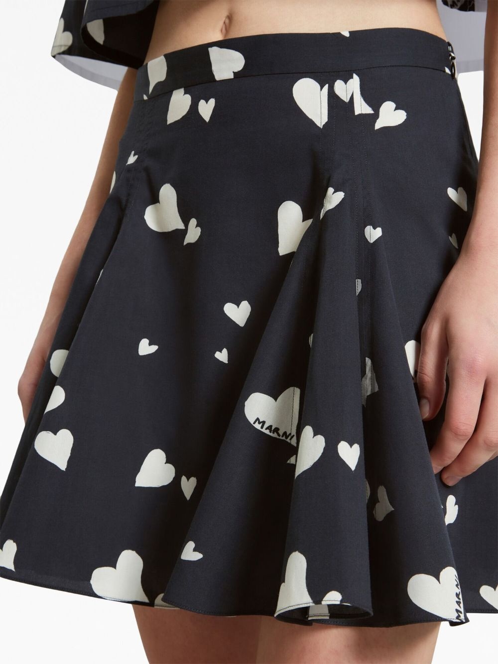 heart-print mini skirt - 5
