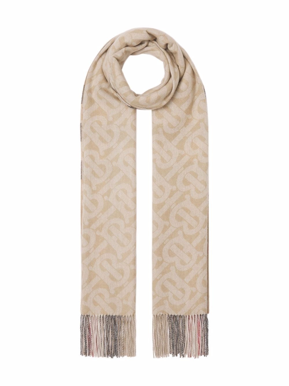 monogram-pattern reversible scarf - 5